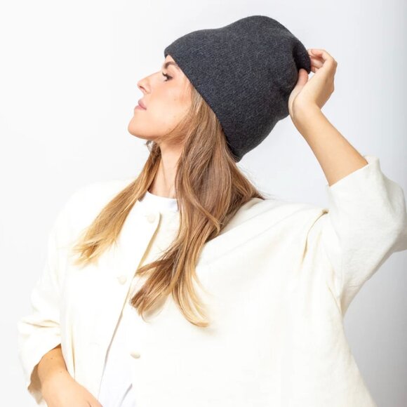 Lauren Manoogian Double Beanie - Ink - Picture 4 of 4